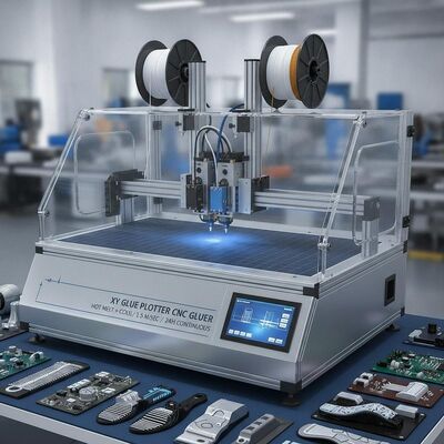 XY Glue Plotter CNC Gluer with Hot Melt and Cold Colle In One Operation Max.1,5 M / Sec. Ταχύτητα και 24ωρος χρόνος εργασίας